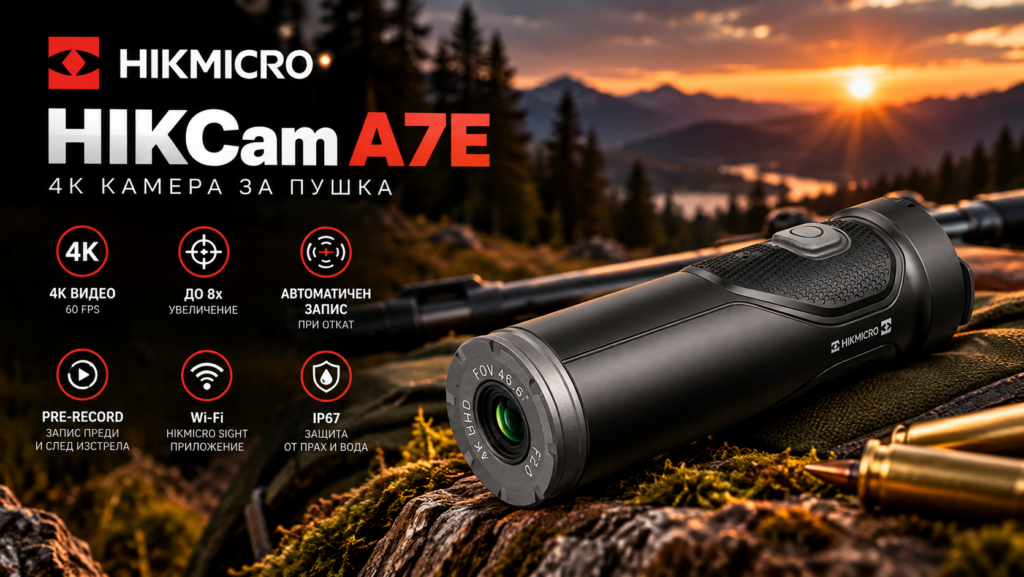 HIKMICRO HIKCam A7E 4K камера за пушка