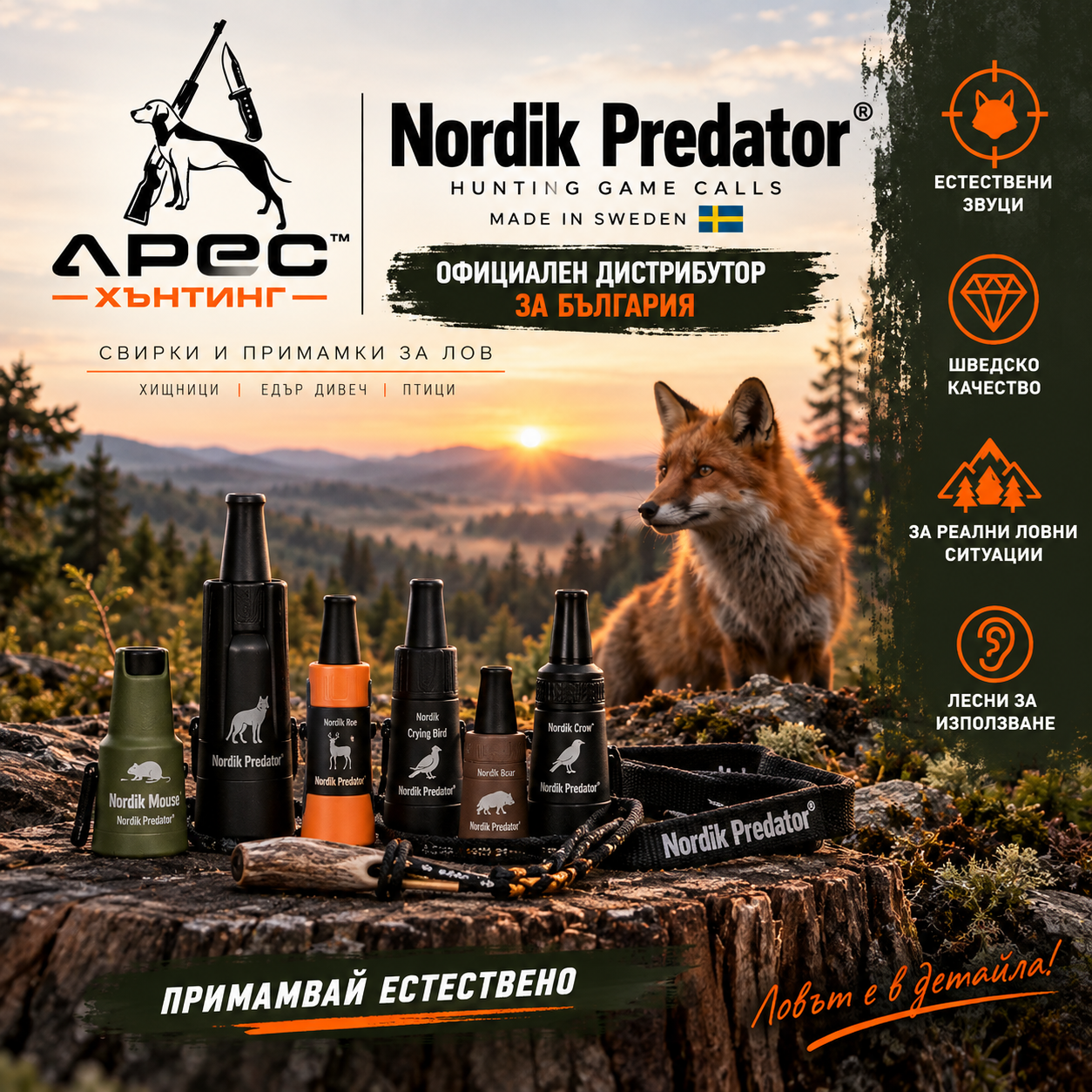 Nordik Predator – шведски свирки и примамки за лов
