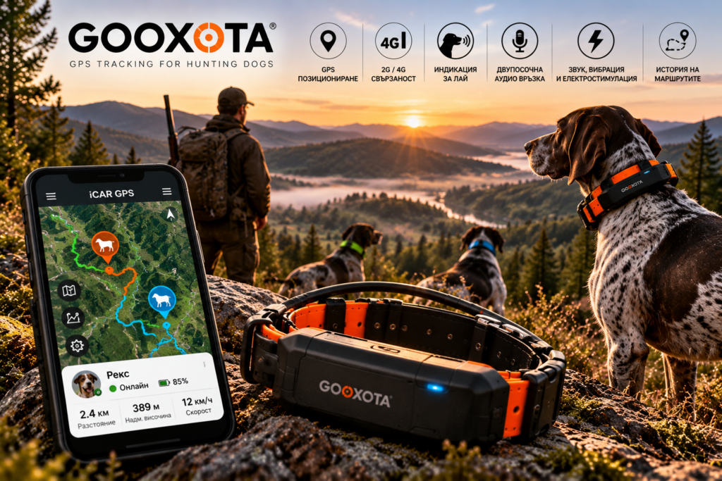 GOOXOTA GPS тракер iCAR IK122T PRO за проследяване на ловни кучета