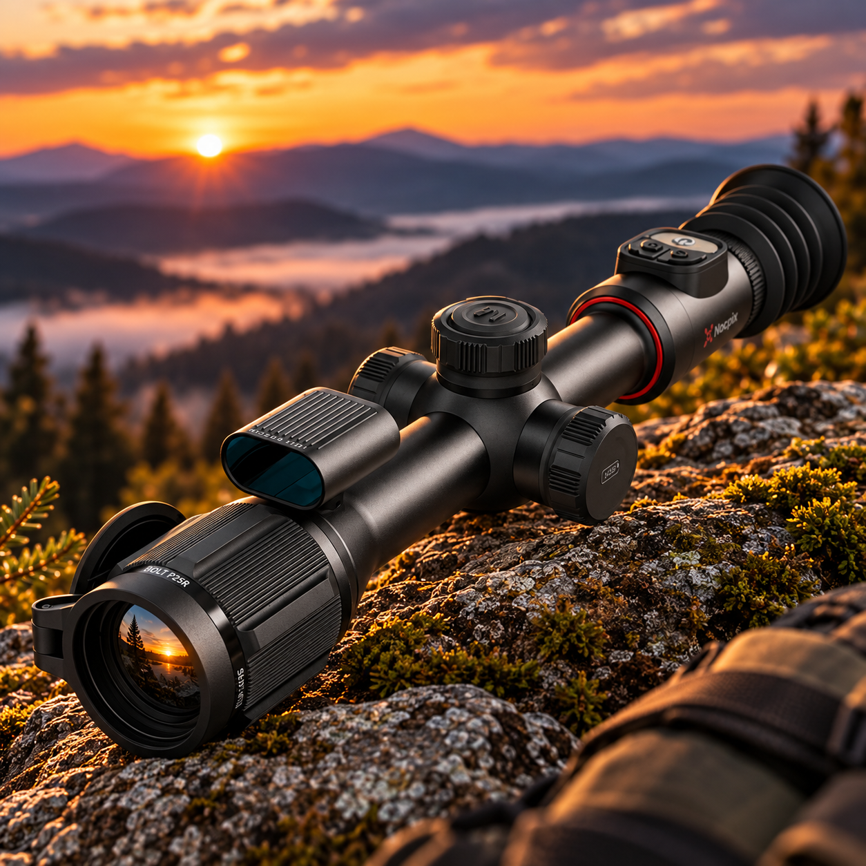 Термален прицел Nocpix BOLT P25R с 25 mm обектив и вграден лазерен далекомер