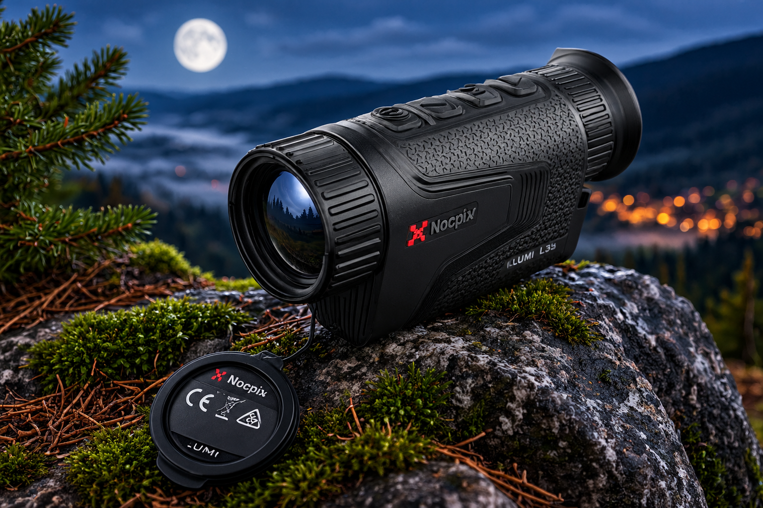 Термовизионен монокуляр Nocpix LUMI L35 с 35 mm обектив и защитна капачка