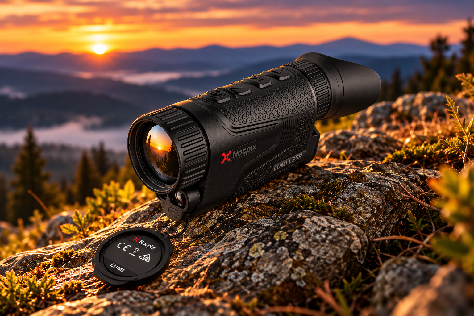 Термовизионен монокуляр Nocpix LUMI L35R с 35 mm обектив и вграден лазерен далекомер